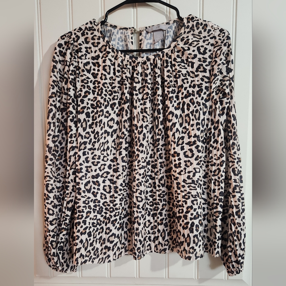 H&M Animal Print Flowy Blouse